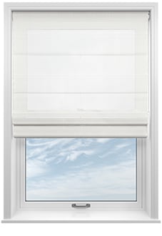 Salerno Voile, Coastal White - Motorised Roman Blind